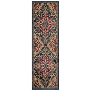 Safavieh 2'-6&quot x 6'-0&quot Polypropylene Power Loomed Rug in Blue / Beige