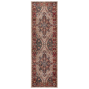 Safavieh  2'-6&quot x 10'-0&quot Polypropylene Power Loomed Rug in Ivory / Blue