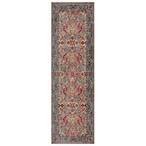 Safavieh  2'-6&quot x 16'-0&quot Polypropylene Power Loomed Rug in Taupe / Blue