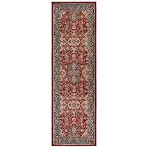 Safavieh  2'-6&quot x 16'-0&quot Polypropylene Power Loomed Rug in Red / Blue