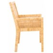 Safavieh Tojo Wood Accent Chair w/ Cushion in White / Natural