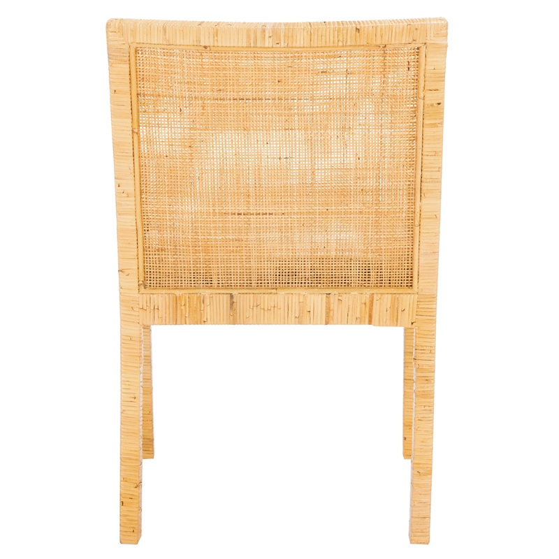 Safavieh Tojo Wood Accent Chair w/ Cushion in White / Natural