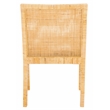 Safavieh Tojo Wood Accent Chair w/ Cushion in White / Natural