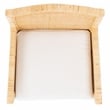 Safavieh Tojo Wood Accent Chair w/ Cushion in White / Natural