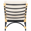 Safavieh Meara Rattan Accent Chair w/ Cushion in White / Black