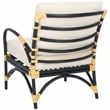 Safavieh Meara Rattan Accent Chair w/ Cushion in White / Black