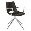 Safavieh Dawn Midcentury Modern Wood Swivel Office Chair in Gray / Silver