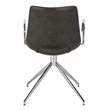 Safavieh Dawn Midcentury Modern Wood Swivel Office Chair in Gray / Silver