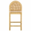 Safavieh Tojo Cane Roundback Wood Counter Stool in Natural / White
