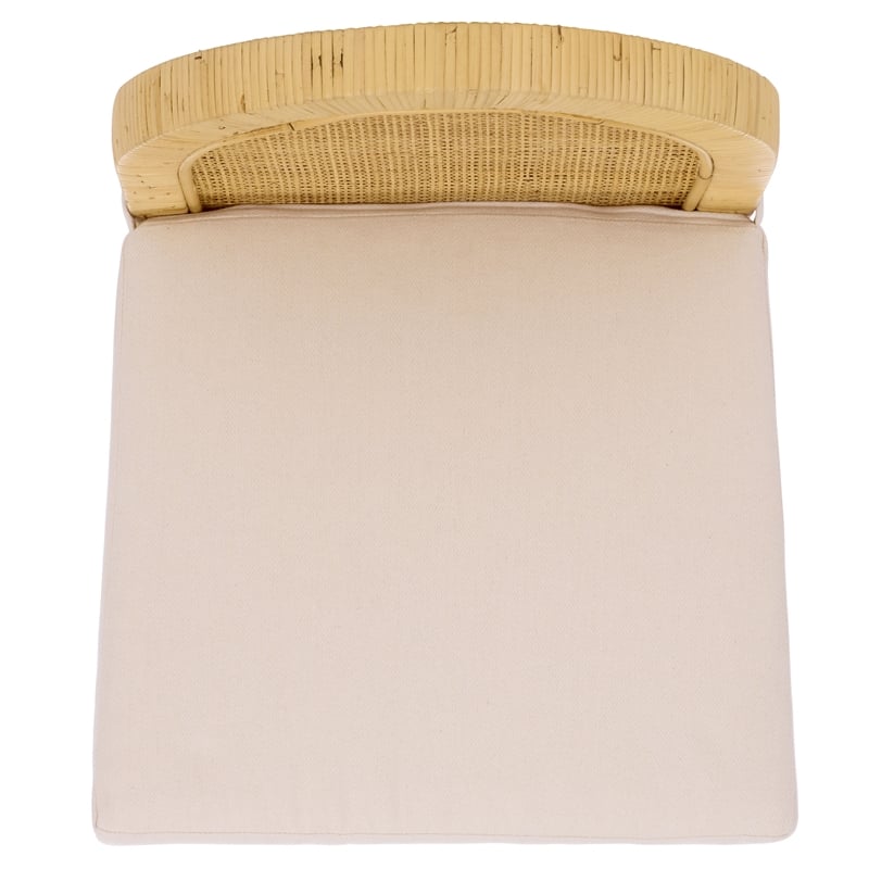 Safavieh Tojo Cane Roundback Wood Counter Stool in Natural / White