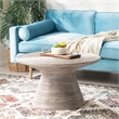 Safavieh Cristina Rattan and Metal Coffee Table in Gray / White