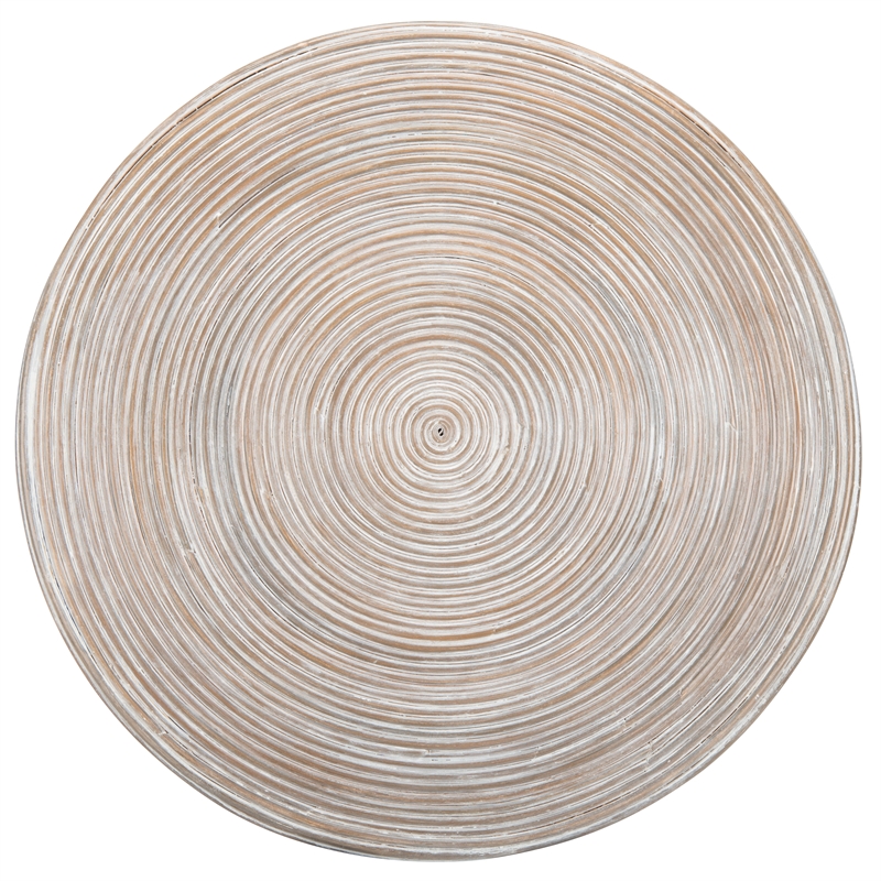 Safavieh Cristina Rattan and Metal Coffee Table in Gray / White