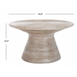 Safavieh Cristina Rattan and Metal Coffee Table in Gray / White