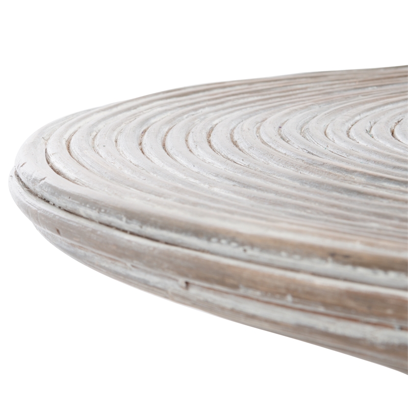Safavieh Cristina Rattan and Metal Coffee Table in Gray / White
