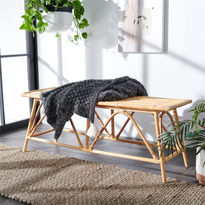 Safavieh Montgomery Rattan Coffee Table  in Natural