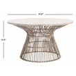 Safavieh Whent Round Wood and Metal Coffee Table  in Gray / White