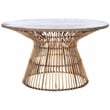 Safavieh Whent Round Wood and Metal Coffee Table in Brown