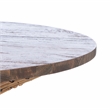 Safavieh Whent Round Wood and Metal Coffee Table in Brown
