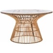 Safavieh Whent Round Wood and Metal Coffee Table  in Natural / Brown