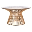 Safavieh Whent Round Wood and Metal Coffee Table  in Natural / Brown