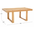 Safavieh Juri Rectangle Rattan Coffee Table  in Natural