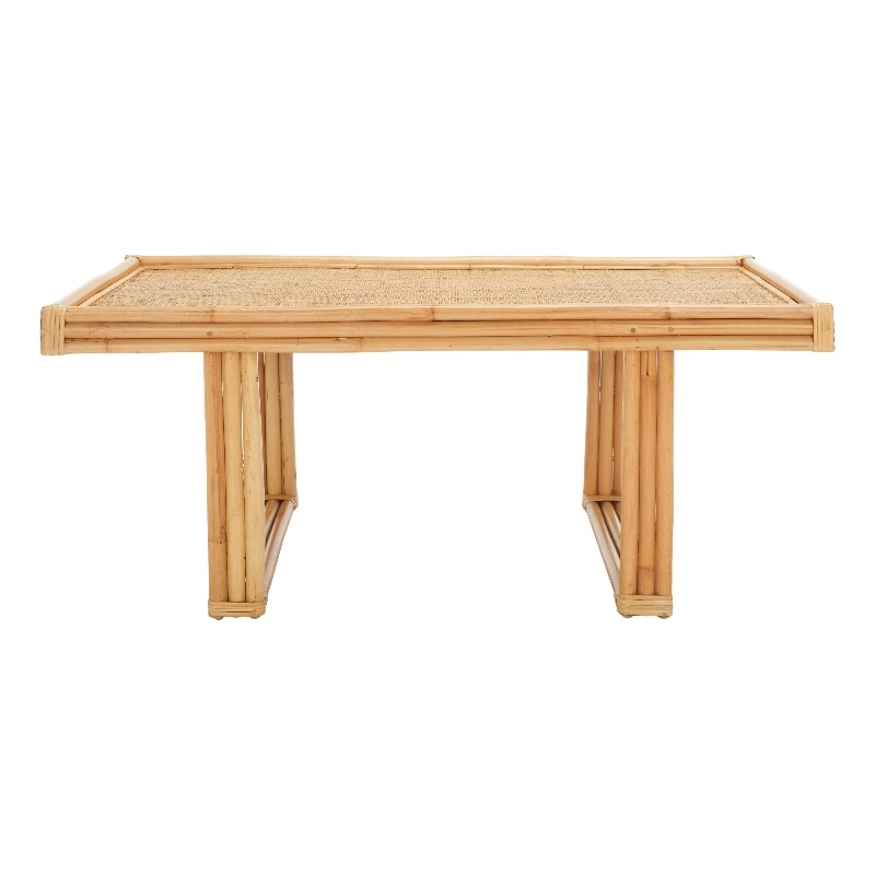 Safavieh Juri Rectangle Rattan Coffee Table  in Natural