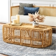Safavieh Jabez Oval Rattan Coffee Table in Natural