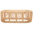 Safavieh Jabez Oval Rattan Coffee Table in Natural