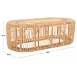Safavieh Jabez Oval Rattan Coffee Table in Natural