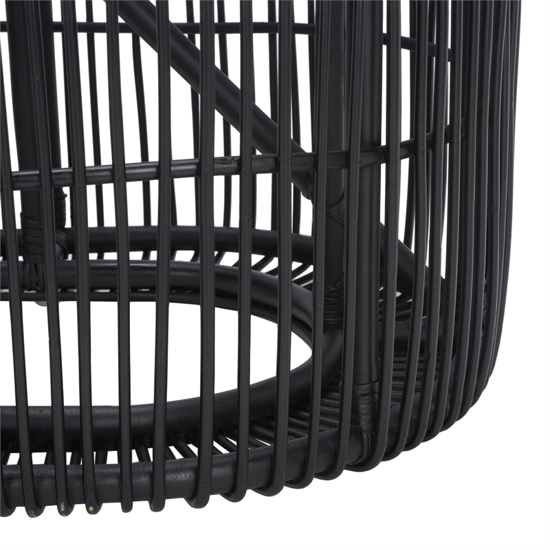 Safavieh Jabez Oval Rattan Coffee Table in Black