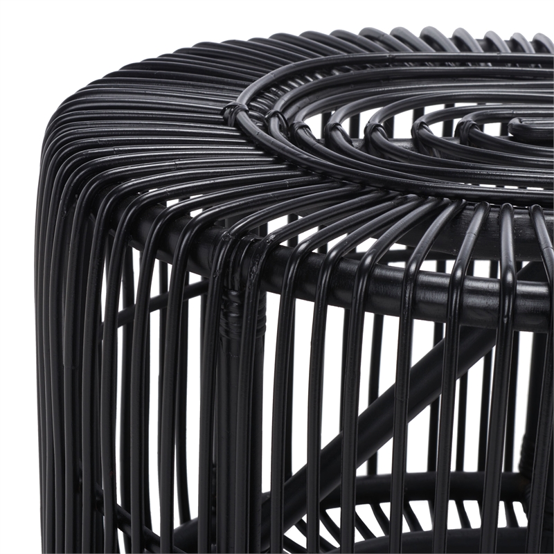 Safavieh Jabez Oval Rattan Coffee Table in Black