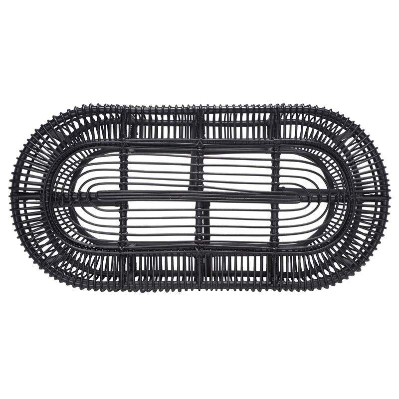 Safavieh Jabez Oval Rattan Coffee Table in Black