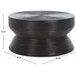 Safavieh Heimdall Round Rattan Coffee Table  in Black