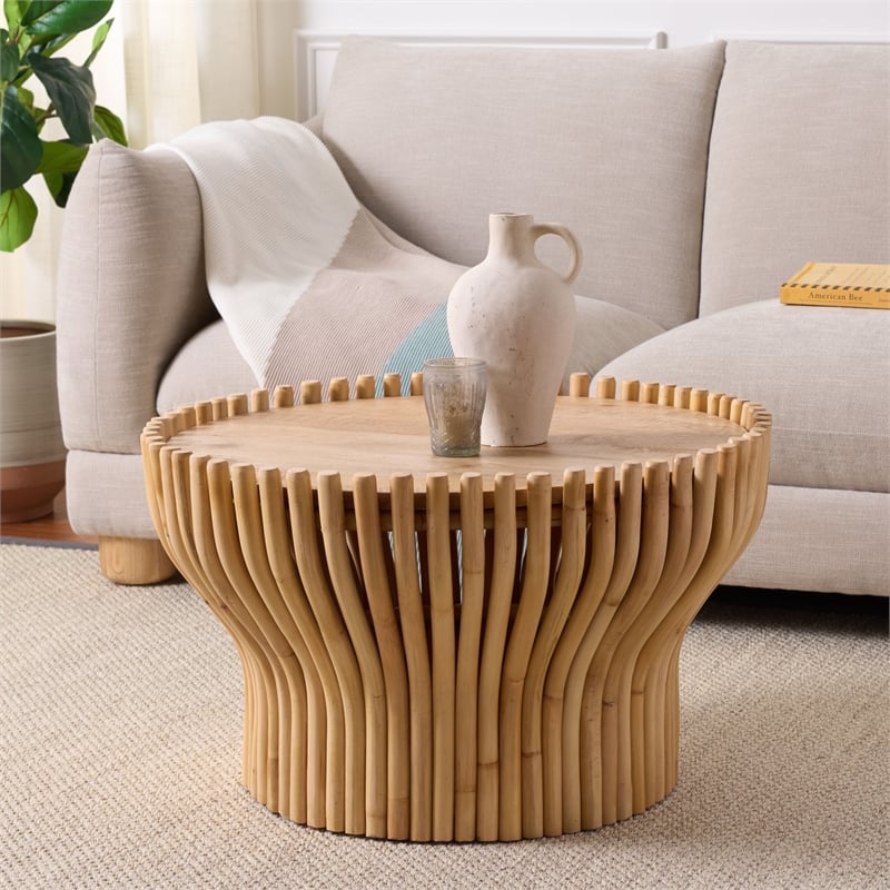 Safavieh Arlianis Rattan Coffee Table  in Natural