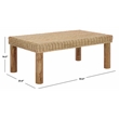 Safavieh Shazza Weaved Wood Coffee Table in Natural