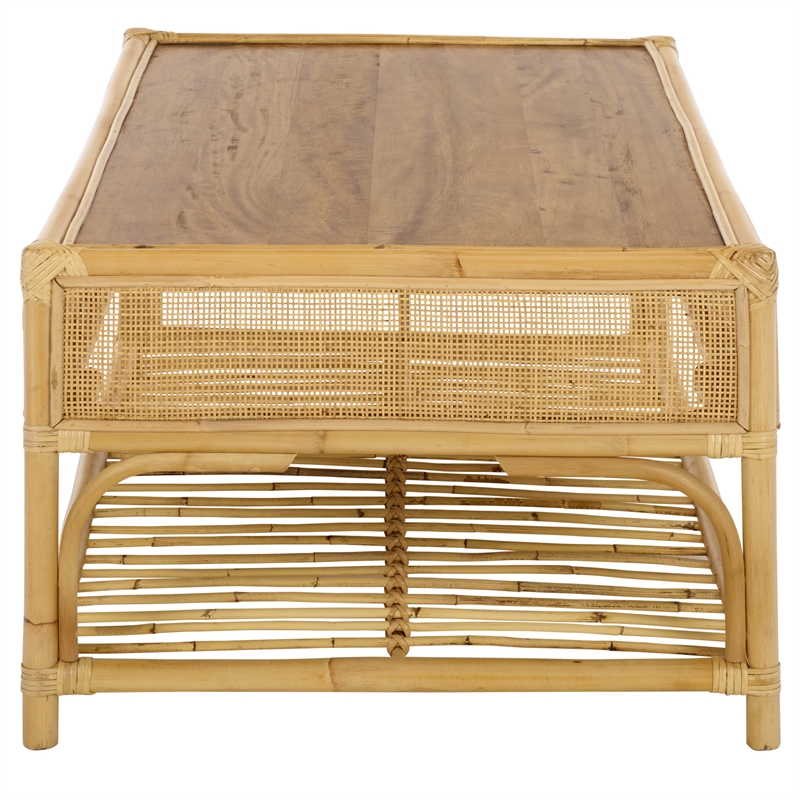 Safavieh Webster Rectangle Wood Coffee Table  in Natural