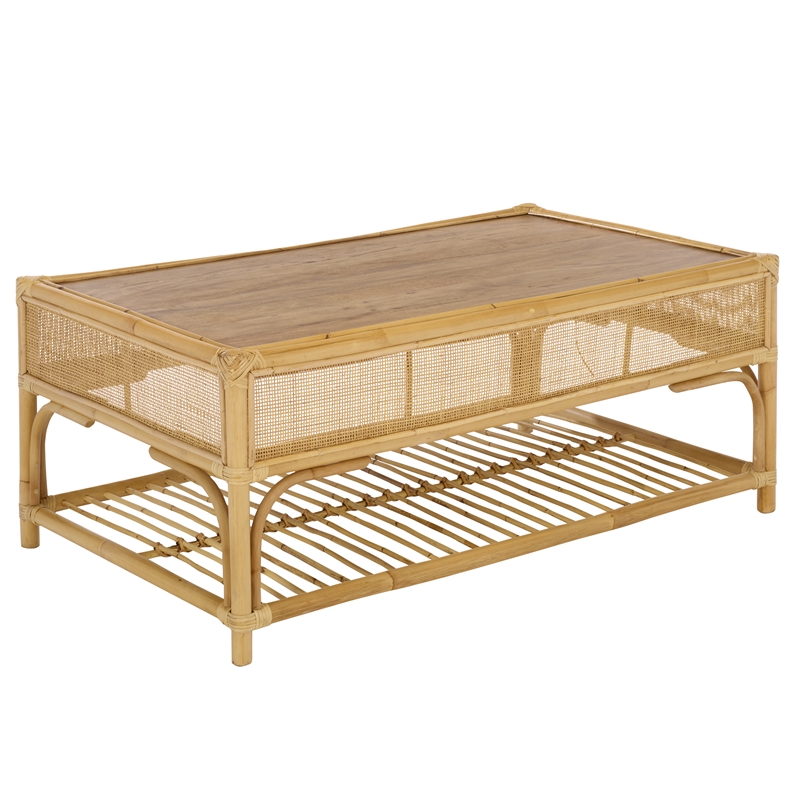 Safavieh Webster Rectangle Wood Coffee Table  in Natural