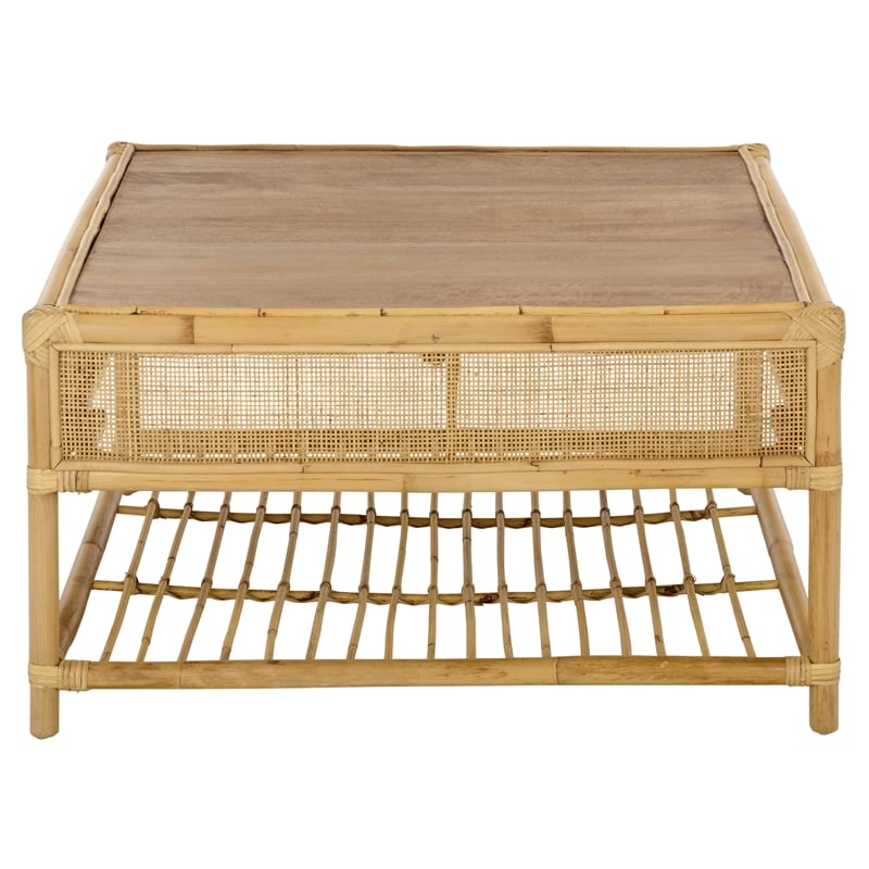 Safavieh Webber Square Wood Coffee Table in Natural