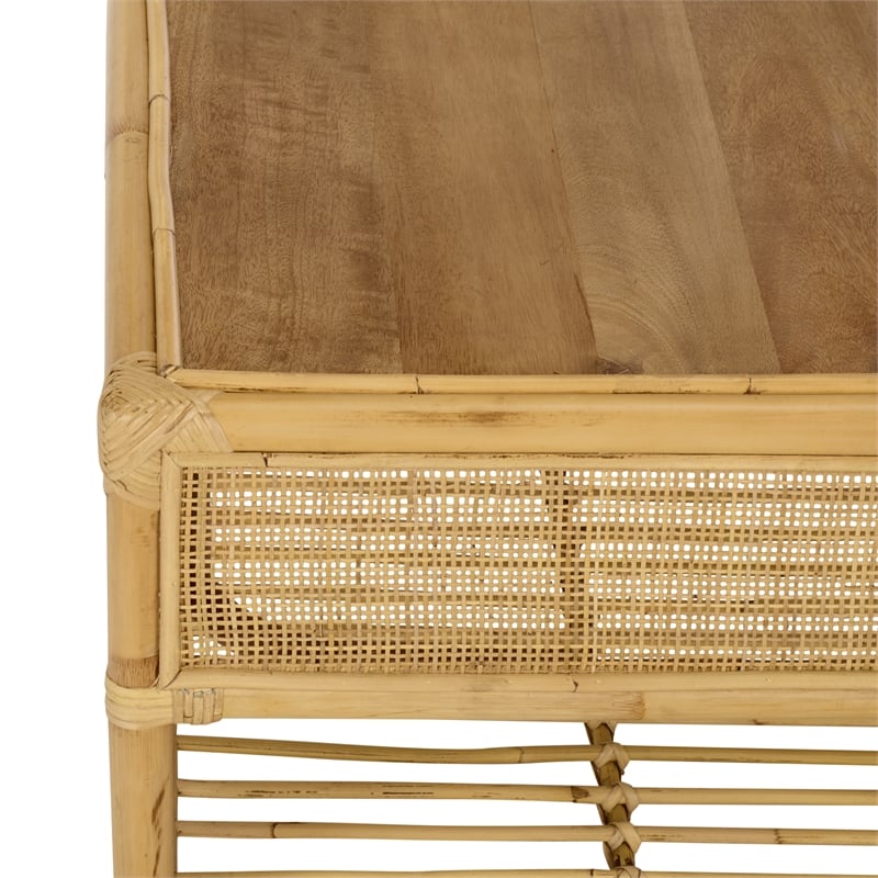 Safavieh Webber Square Wood Coffee Table in Natural