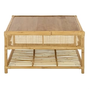 Safavieh Webber Square Wood Coffee Table in Natural