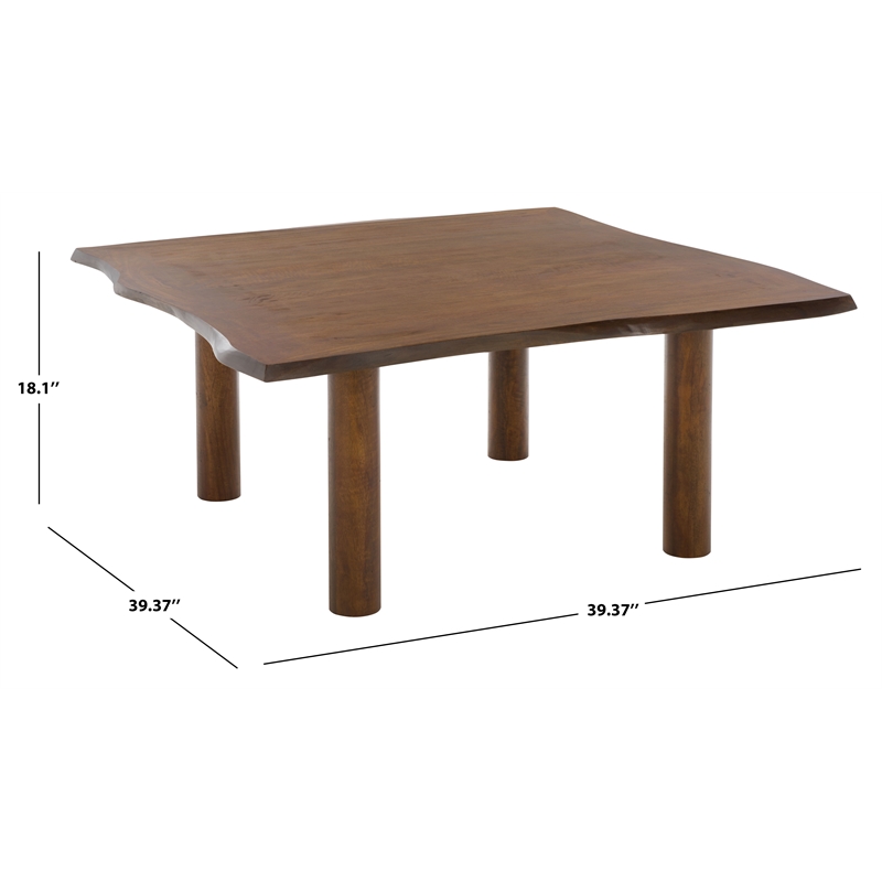 Safavieh Banco Wood Coffee Table in Brown