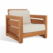 Safavieh Molokai Brazilian Teak Wood Patio Chair in Natural / Beige