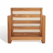 Safavieh Molokai Brazilian Teak Wood Patio Chair in Natural / Beige
