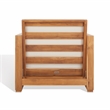 Safavieh Curacao Teak Wood Club Chair in Natural / Beige