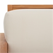 Safavieh Curacao Teak Wood Club Chair in Natural / Beige