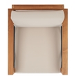Safavieh Curacao Teak Wood Club Chair in Natural / Beige