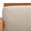 Safavieh Andros Teak Wood Patio Sofa  in Natural / Beige
