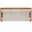 Safavieh Andros Teak Wood Patio Sofa  in Natural / Beige