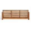 Safavieh Andros Teak Wood Patio Sofa  in Natural / Beige