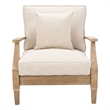 Safavieh Martinique Wood Patio Armchair in Natural / Beige